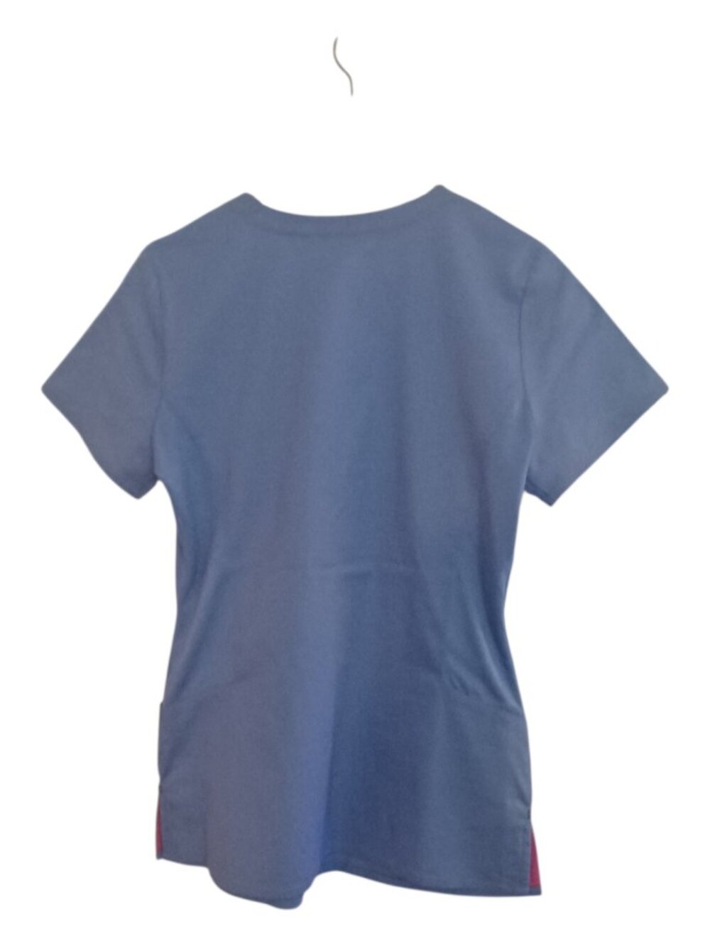 Beyond Scrubs Blue Zip Front Scrub Top Size Small NWOT Stretch Medical Uniform - Picture 3 of 5